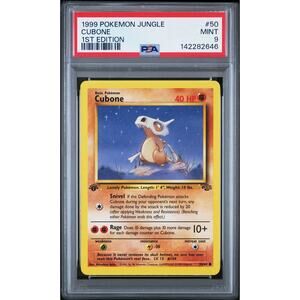 PSA 9 MINT Cubone 1st Edition 50/64 Pokémon 1999 Jungle Common Graded Card
